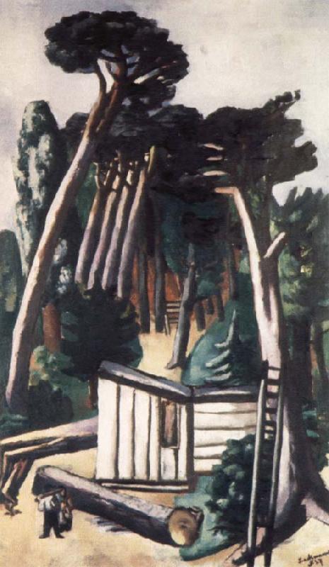 Max Beckmann landscape with woodcutters